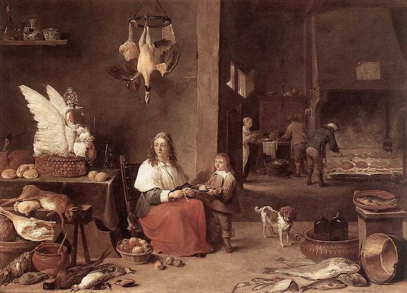David Teniers"Il Vecchio" 1644 da scene di cucina