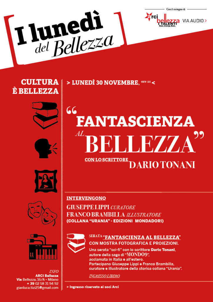 ARCI BELLEZZA PROGRAMMA DI LUNEDI' 30 NOVEMBRE - FANTASCIENZA